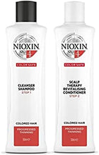 Nioxin Cleanser Shampoo & Scalp Therapy System For Colored Hair Progressed Thinning - Twin Pack 300ml/ 10.1 Oz