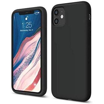 Apple iPhone 11 Case 6.1 'velvet launch Silicone Case Shock Absorbent Full Case Protecting Case (Black)
