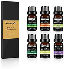 Essential Oils Set, by e.Ample 6Pcs Aromatherapy Oils, 100% Pure Diffuser Oils Therapeutic Grade Lavender, Sweet Orange, Tea Tree, Eucalyptus, Lemongrass