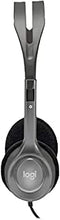Logitech H110 Wired Headset, Stereo Headphones with Noise-Cancelling Microphone, 3.5-mm Dual Audio Jack, PC/Mac/Laptop - Black