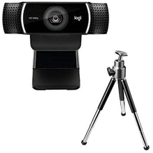 Logitech C922 Pro HD Webcam, 1080p / 30 FPS Resolution, Auto Light Correction with Rightlight 2, Dual Noise Preventive Microphone, Premium Xsplit Licensed, Black