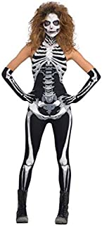 amscan 844608 Adults Sexy Bone-A-Fied Babe Fancy Dress Halloween Skeleton Costume UK Dress 10-12