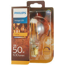 Philips LED Classic 48W A60 Vintage Filament Bulb, 2700K Yellow Light, E27 Normal Hear, Dimmable