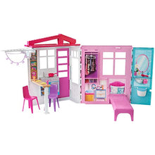 Barbie's portable portable house, 1 storey, pool game set FXG54