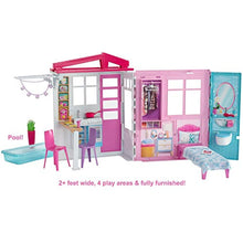 Barbie's portable portable house, 1 storey, pool game set FXG54