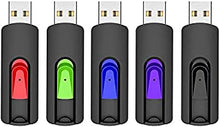 Vansuny 5Pack 64GB USB Stick USB 2.0 Flash Drive Memory Stick Thumb Drive Slide Retractable Jump Drive (5 Mixed Color, 64GB)