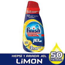 Finish all-in-one dishwasher detergent gel 1000 ml of lemon