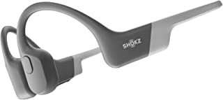 Shokz OpenRun Bone Conduction Sports Headphones, Bluetooth Wireless Earphones with Mic, 8H Playtime, Open-Ear Waterproof Headset for Running, Workout, Driving, Standard Size(Lunar Grey)