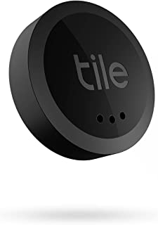 Tile Sticker (2022) Bluetooth Item Finder, 1 Pack, 45m finding range, works with Alexa and Google Home, iOS and Android Compatible, Find your Keys, Remotes & More, Black