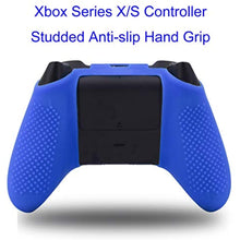 Xbox Series Controller for Case, Xbox Series X / S Compatible Nature Walking Pouch Non-Slip Spiked Silicone Controller Cover X2 8pcs With Thumb Grip Case (Red, Blue)