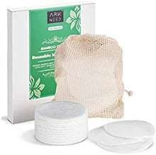 ARKneed Cotton Pads – Pack of 20 Reusable Eco-Friendly Bamboo Face Cleaning Pads with Dedicated Laundry Mesh Bag for Day-Night Makeup Removing