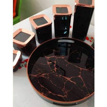 Vip Ahmet Square Storage Container Set (Black & copper)