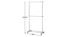 Home Adjustable Chrome 2 Tier Clothes Rail - Grey