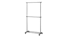 Home Adjustable Chrome 2 Tier Clothes Rail - Grey