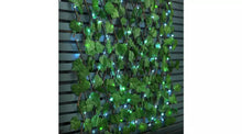Faux Garden Trellis With Solar LED String Lights