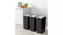 Trio of Recycling Bins - Black