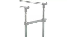 Double Adjustable Clothes Rail - Silver