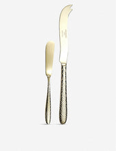 Champagne Mirage stainless steel butter knife and cheese knife set
