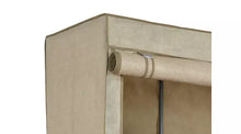 Dbl Modular Metal Framed Fabric Wardrobe - Jute