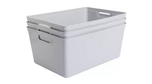 Home 3 x 11L Storage Boxes - Grey