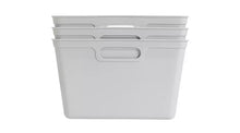 Home 3 x 11L Storage Boxes - Grey