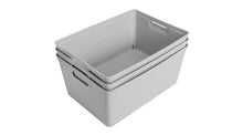 Home 3 x 11L Storage Boxes - Grey