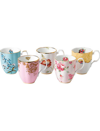 100 years 5-piece mug set (1950-1990)
