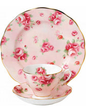 100 years rose blush 3-piece tea set (1980's)