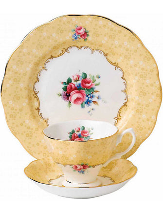 100 years bouquet 3-piece tea set (1990's)