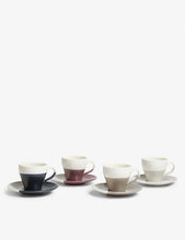 Coffee Studio porcelain espresso cup & saucer set of four