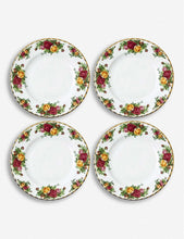 Old Country Roses set of 4 plates 20cm