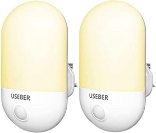 Night Light Plug in Wall, [2 Pack] Useber Night Light Kids with Dusk to Dawn Photocell Sensor, 0.5W Energy Saving, Plug in Night Light for Hallway,Baby, Kids, Children's Room, Stairs-Warmwhite