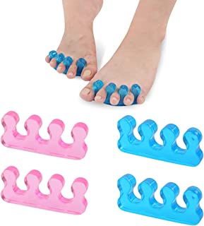 XHNFCU 2 Pairs Gel Toe Separator Toe Stretcher Divider Spacer, Suitable for Men and Women, Relaxing Toes, Pedicure, Bunion Relief, Quickly Alleviating Toe Pain After Sports Activities
