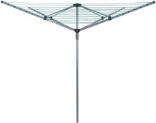 Heavy Duty 4 Arm 50 Metres Rotary Clothes Airer/Dryer Washing Line with Metal Ground Spike or socket and Waterproof Protective Cover Included Outdoor Laundry Washing Line Whirlygig (50m)