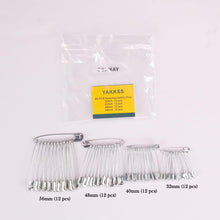 Safety Pins Large for Clothe & Blanket, 4-Size Pack-Strong Nappy Pins - Rust-Resistant,Nickel Plated Steel Set - Best Sewing pins for Baby Art Craft Clothing Skirts Kilts Brooch Making(48pcs)