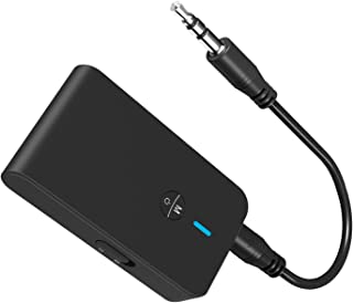 Bluetooth 5.0 Transmitter and Receiver, Jsdoin 3-in-1 Wireless Bluetooth Adapter, 3.5mm Bluetooth Audio Adapter for TV,PC,Headphones,Speakers(Black)