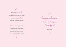 Regal Publishing mBaby Card Baby Girl - 9 x 6 inches C80538,whitebeigepinkbrownyellow