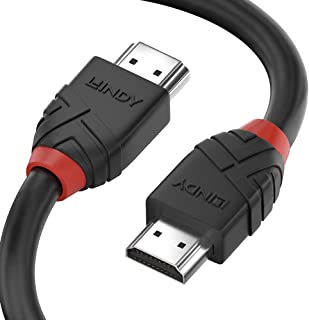 Lindy 36470 0.5m High Speed HDMI Cable, Black Line, with Ethernet, 4k@60Hz HDMI 2.0 18G 3D 1080p HDCP 2.2 120Hz 144Hz HDR ARC CEC ATC Tested TV OLED Monitor Xbox PS4 PS5 Blu-ray Soundbar