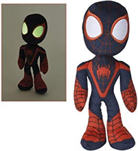 Disney 6315875812X06 25cm DAR Spiderverse Miles Morales Action Figure 25 cm Soft Toy with Glow in The Dark Eyes, One Size