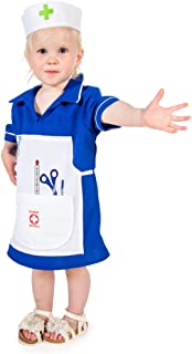 Childrens Nurses Costume, High Quality Kids Nurse Outfit 2-3 Years | Kids Dress Up Fancy Dress for Kids & Toddlers | Dressing Up Clothes for Girls | Role Play for Kids By Pretend to Bee