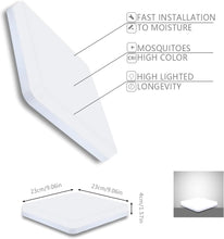 SUNZOS LED Ceiling Light, 36W Daylight White Ceiling Lights, 6500K Kitchen Lights Ceiling, 3240LM Bright Indoor Ceiling Lights for Bedroom, Kitchen, Hallway, Outside Porch and More