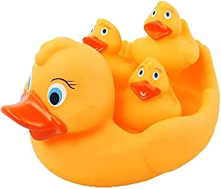 KOKSI Rubber Duck Family Bath Swimming Toys for Baby Toddler Bath, Pool Large & Small Duckies Bathtime Game Joy, Set of 4