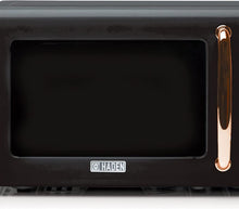 Haden Salcombe Black Microwave  Defrost, Reheat & Cooking Functions - 800w microwave - 20 Litre - Digital Timer - 6 Power Levels - Black and Copper