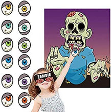 LOKIPA Pin The Eyeball On The Zombie Game,Halloween Party Family Games for Kids