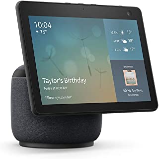 Echo Show 10 (3rd generation) | HD smart display with motion and Alexa, Charcoal Fabric