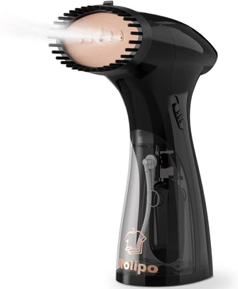 Rolipo Clothes Steamer 1800W Handheld Garment Steamer Clothing for Home, Office and Travel Use, Compact and Lightweight, Fast Heat-up Travel Steamer with Large Water Tank Wrinkle Remover,Black