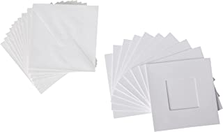 Papermania 300 GSM Square Tri Fold Window Aperture Card Blanks and Envelopes, Pack of 10, White