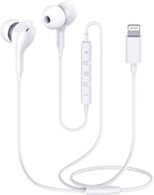 Guguearth Lightning Headphones for iPhone, MFi Certified Headphones for iPhone 11 in-Ear Magnetic Earbuds with Microphone Controller Earphones for iPhone 13/12/11 Pro Max X XS XR 8P 7P, White