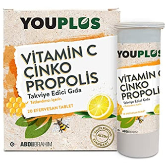 YouPlus Vitamin C Zinc Propolis 20 Effervescent Tablet