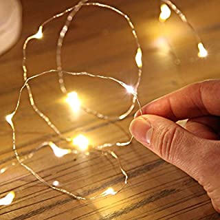 Battery Operated Micro Fairy Lights with 20 Warm White LEDs by eBuzz (Warm White)